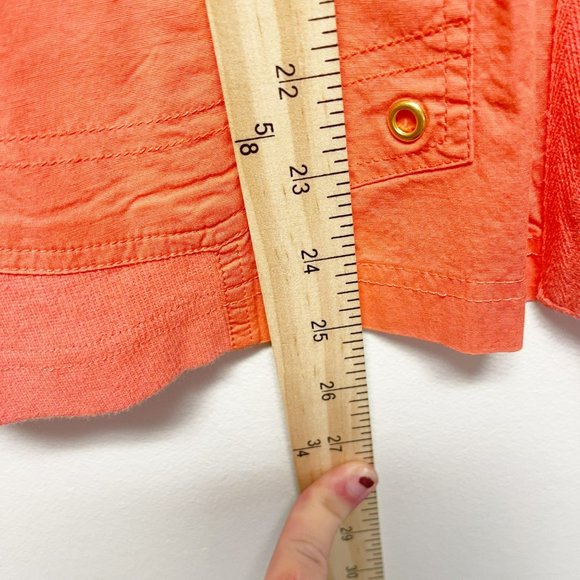 CHICO'S Zip Up Mesh Collared 3/4 Sleeve Top Size 2 or 12 - Picture 12 of 12